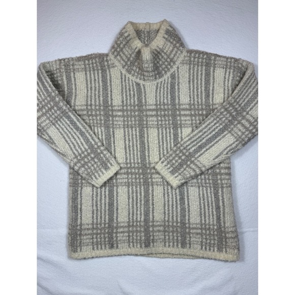 Sundance Sweaters - Sundance Plaid Turtleneck Sweater Women Size S‎ Merino Wool Blend Cozy Warm